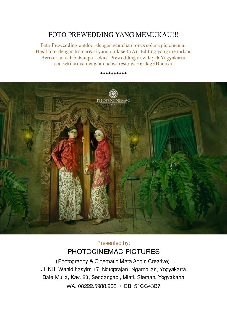 PHOTOCINEMAC 082225988908 WATsel FOTO PREWEDDING YANG MEMUKAU