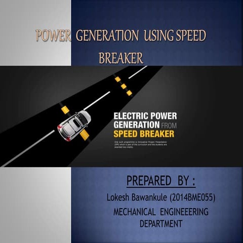 electricity generating by using speed breaker