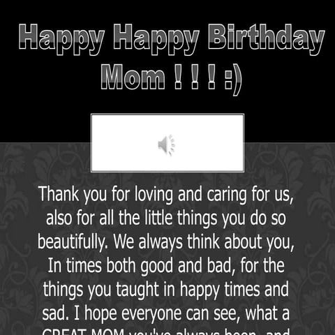 Happy Birthday Mom