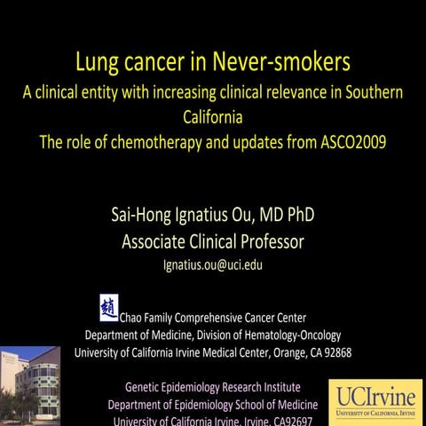 Never-smoker with lung cancer in Southern California