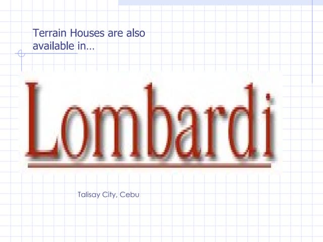HOUSES IN Lombardi, TALISAY