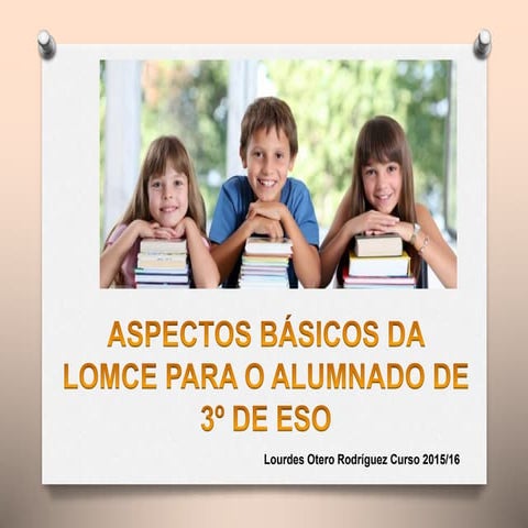Aspectos básicos da LOMCE para 3º de ESO