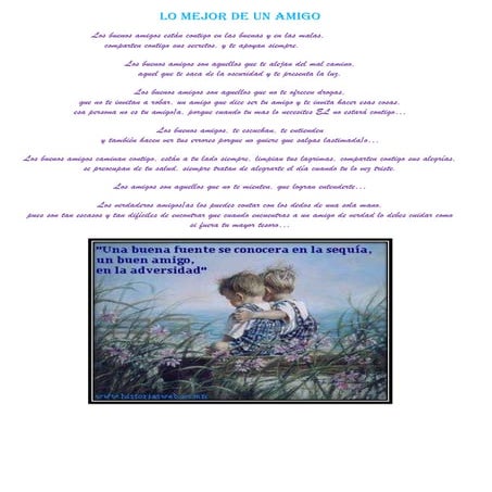 Lo Mejor De Un Amigo Docx