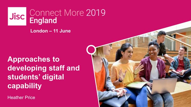 Approaches to developing staff and students' digital capability
