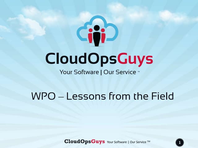 London web performance   WPO Lessons from the field June 2013