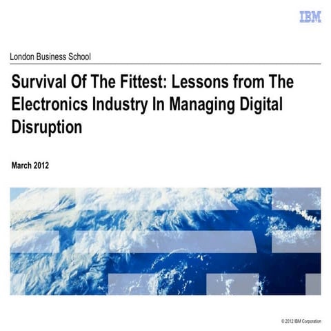 Lessons on Industry Disruption from the Electronics Industry