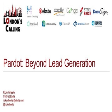 Pardot: Beyond Lead Generation