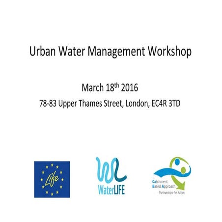 London Urban Water Management Workshop | PDF