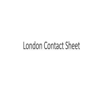 London contact sheet | PPTX