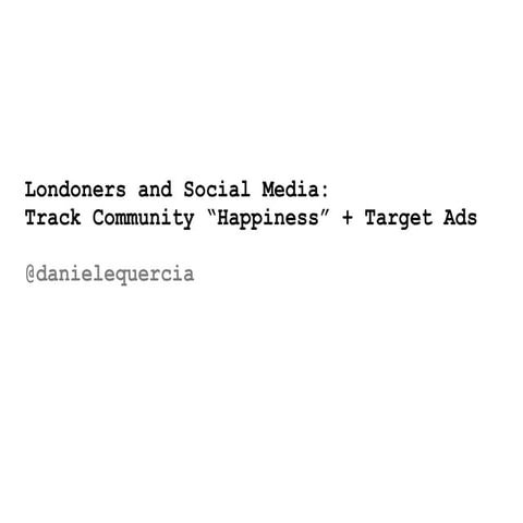 Talk of the City: Londoners and Social Media