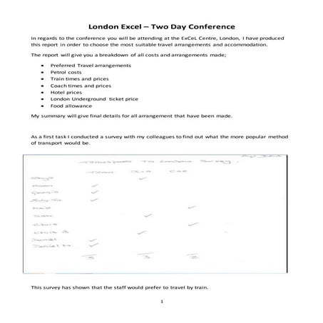 Managers conference arrangements