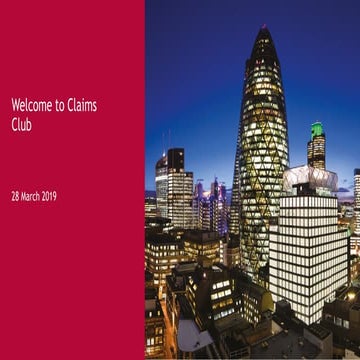 Claims Club - March 2019 - London 