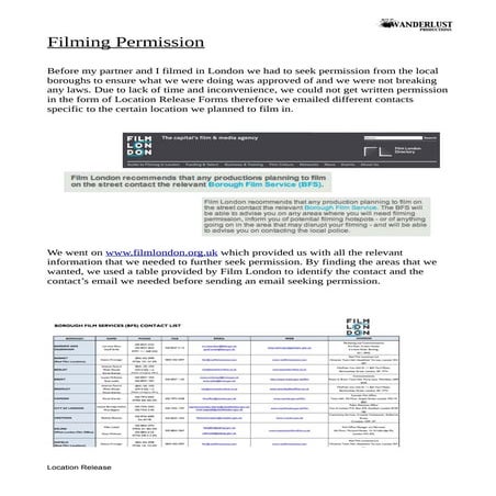 Motorway Location Scout Form | DOCX