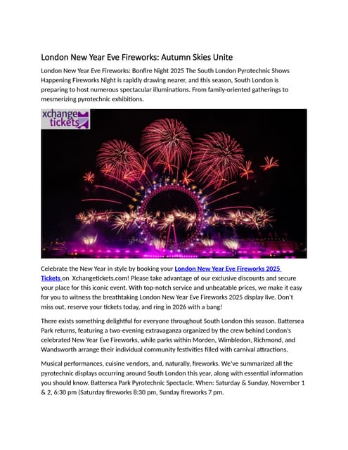London New Year Eve Fireworks Autumn Skies Unite.docx