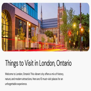 10 Best Things to Visit in London, Ontario
