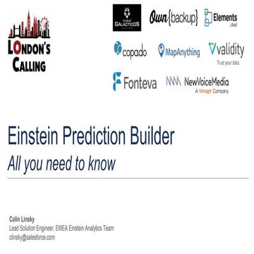 Einstein Analytics Prediction Builder