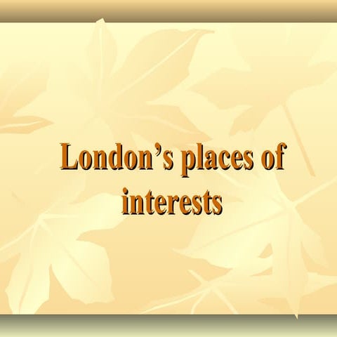 London’s places of interests