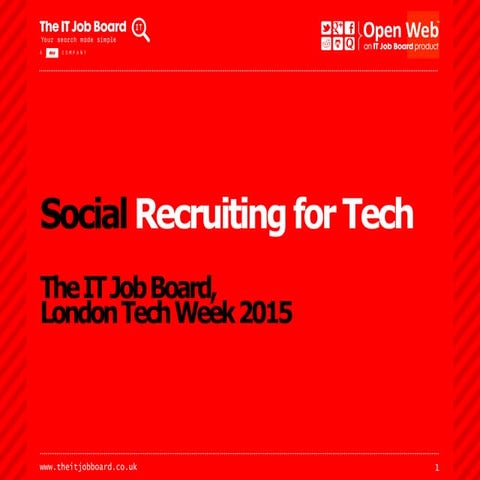 Recruiting for Tech Talent on Social Media #LDNTechWeek