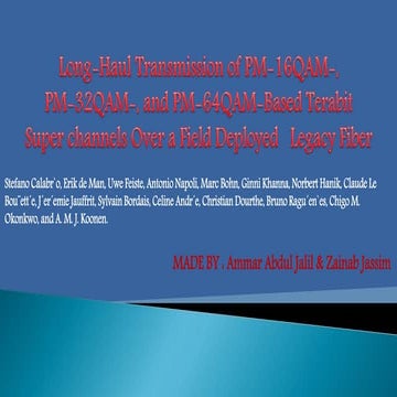 Long-Haul Transmission 