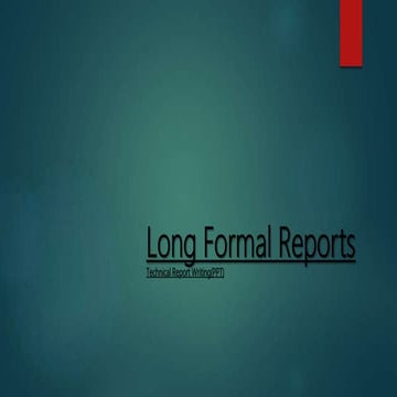 Long Formal Report TRW