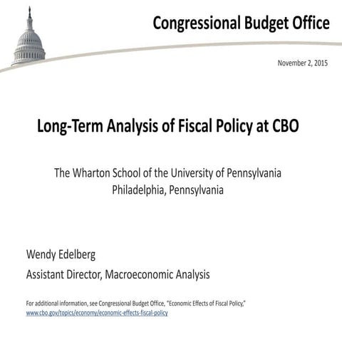 Long-Term Analysis of Fiscal Policy at CBO