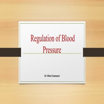 Long and Short term Regulation of Blood Pressure.ppt