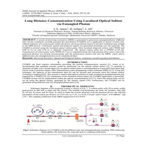 Long distance communication using localized optical soliton via entangled photon