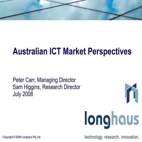 Australian ICT Market Perspectives for the Queensland ICT Industry