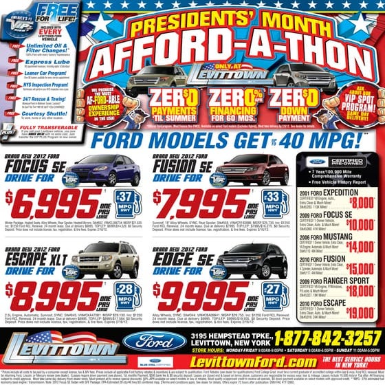 Long Island Levittown Ford Sale PDF