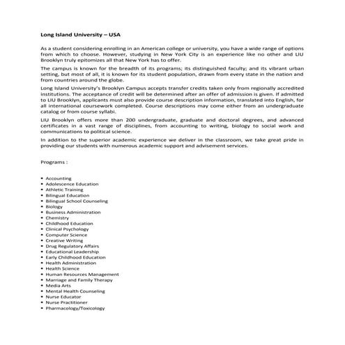 Long island university