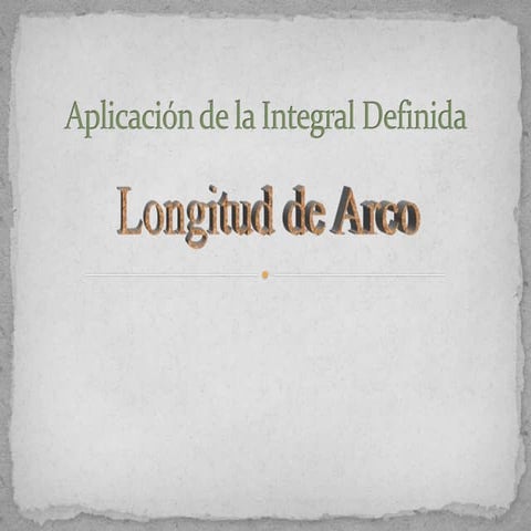 Longitud de arco