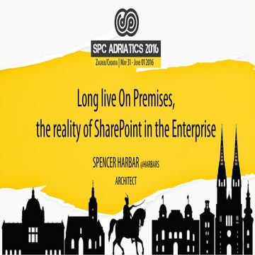 Long live On Premises, the reality of SharePoint in the Enterprise