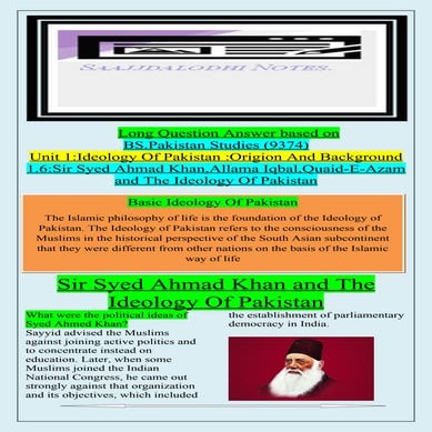 LONG QUESTION ANSWER BASED ON  BS.PAKISTAN STUDIES 9374.UNIT 1PART 1.6.docx