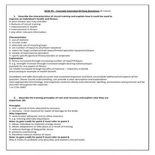 Long Question Mark Scheme