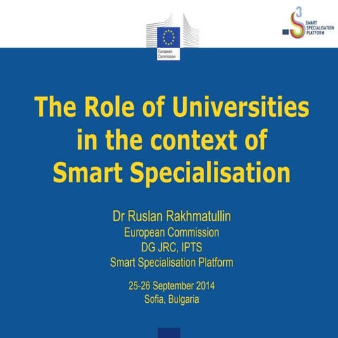 The Role of Universities in the context of Smart Specialisation - 