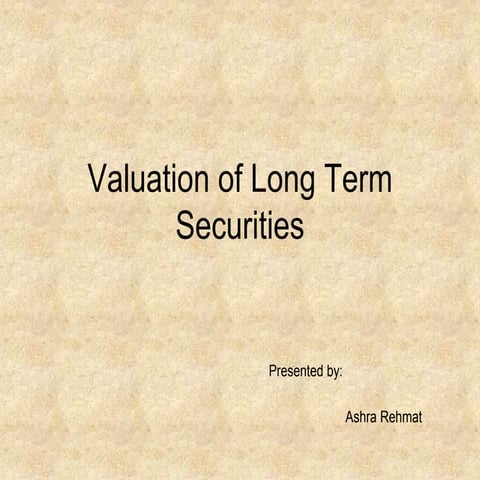 Long term securities
