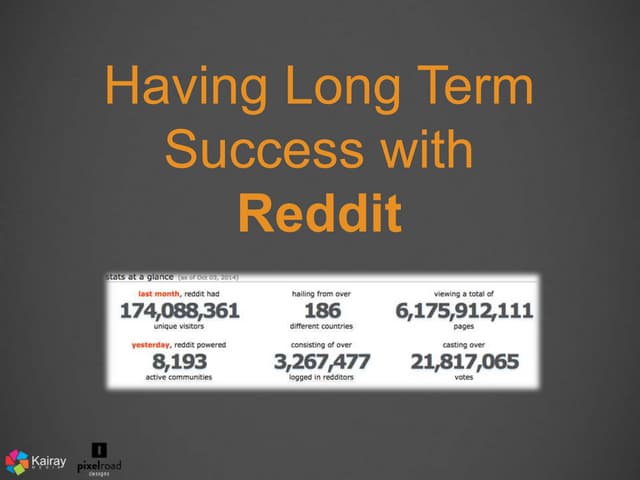 Having Long Term Success with Reddit - State of Search 2014