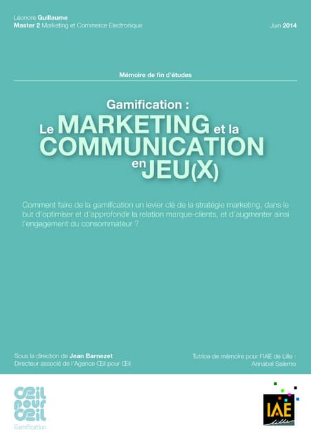 Gamification : le marketing et la c...