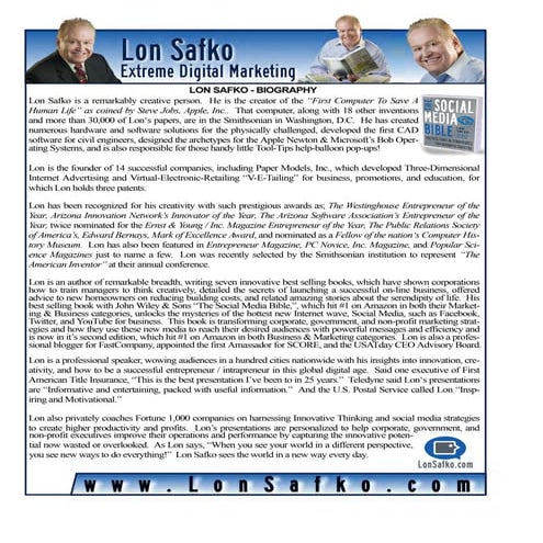 Lon safko bio