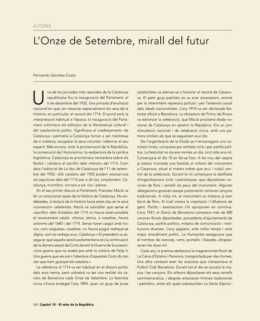 L'onze de setembre mirall del futur