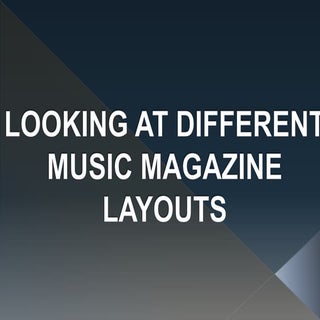 Looking at different music magazine...