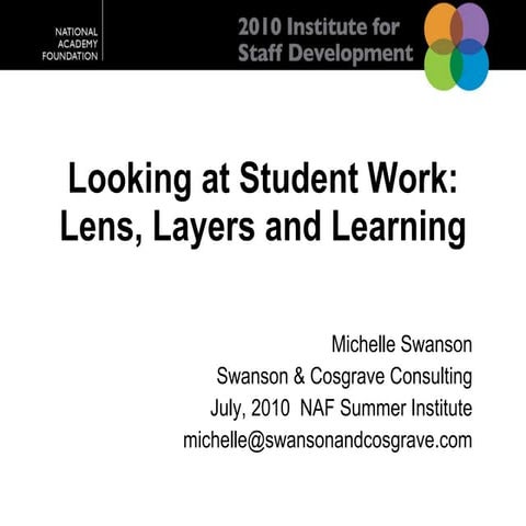 Looking atstudentwork, michelle swanson theron cosgrave