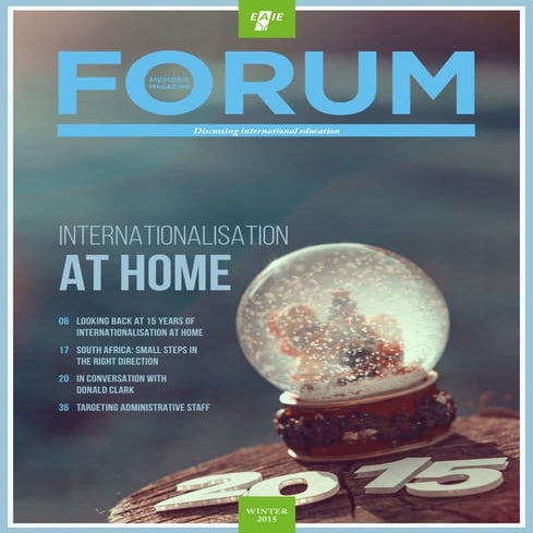 Looking back at 15 years of Internationalisation at Home | 2015 winter EAIE Forum member magazine