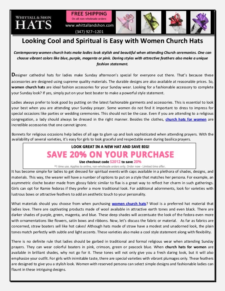 looking for church hats