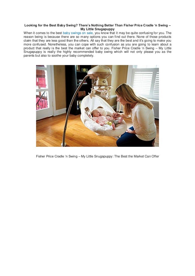 snugapuppy baby swing
