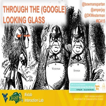 Through the Looking Glass (Self):  The impact of wearable technology on perceptions of face-to-face 