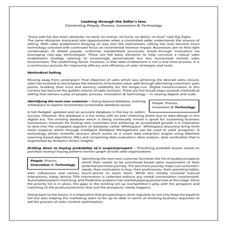 Looking through the Seller's Lens