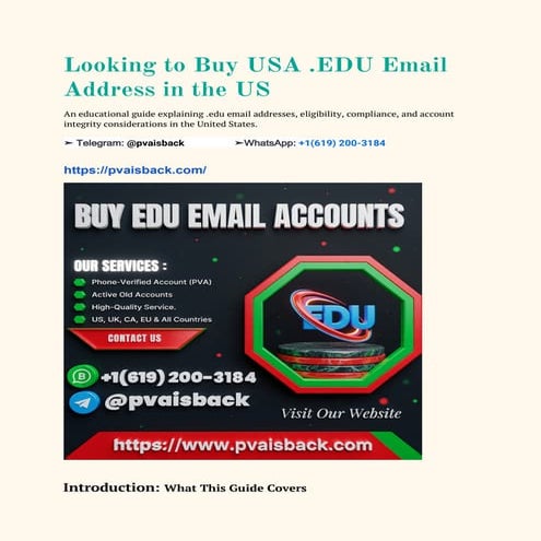 7 Best Place To Buy EDU Email Accounts (PVA & Aged) in the US.docx