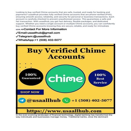 Looking to Buy Verified Chime Accounts that are safe, trusted.docx