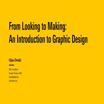 From Looking to Making: An Introduction to Graphic Design